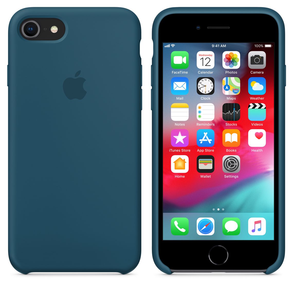 iphone 8 7 silicone case cosmos blue