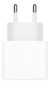 Hình ảnh mặt bên của Bộ Tiếp Hợp Nguồn USB‑C 20W của Apple cho thấy đầu cắm Type C.