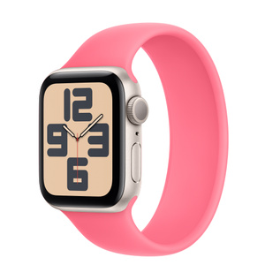 購買 Apple Watch SE (GPS)；40 公釐星光色鋁金屬錶殼；粉紅色單圈錶環 Apple (台灣)
