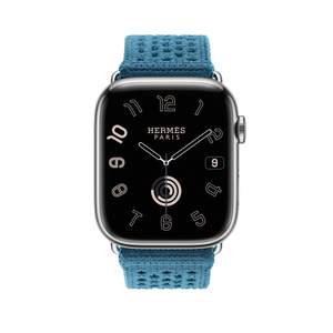 apple watch hermès - 45 毫米 bleu jean 牛仔蓝色 tricot single