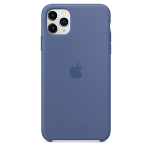 iPhone 11 Pro Max Silicone Case - Linen Blue - Apple (MY)