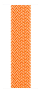 Bright Orange Braided Solo Loop band, woven polyester and silicone threads with no closure