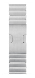 Silver Link Bracelet band, stainless steel links with butterfly closure