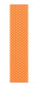 Bright Orange Braided Solo Loop band, woven polyester and silicone threads with no closure
