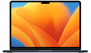 M2 칩 탑재 MacBook Air의 앞모습.