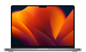 MacBook Pro 14의 앞모습.