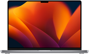 MacBook Pro 16의 앞모습.