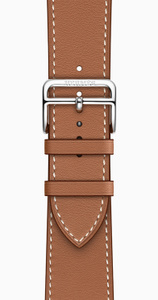 Apple Watch Hermès GPS + Cellular, 45‑mm Silver Stainless Steel Case with  Gold Swift Leather Single Tour - Apple (AU)
