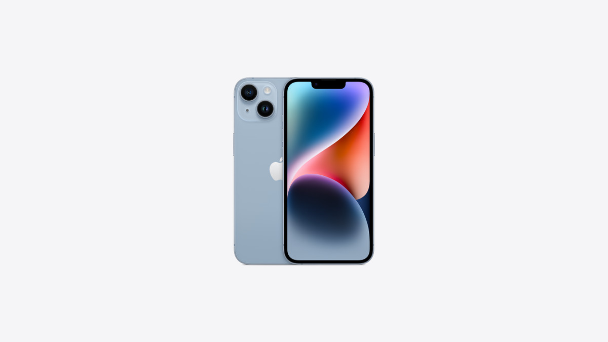 iPhone 14 na cor Azul