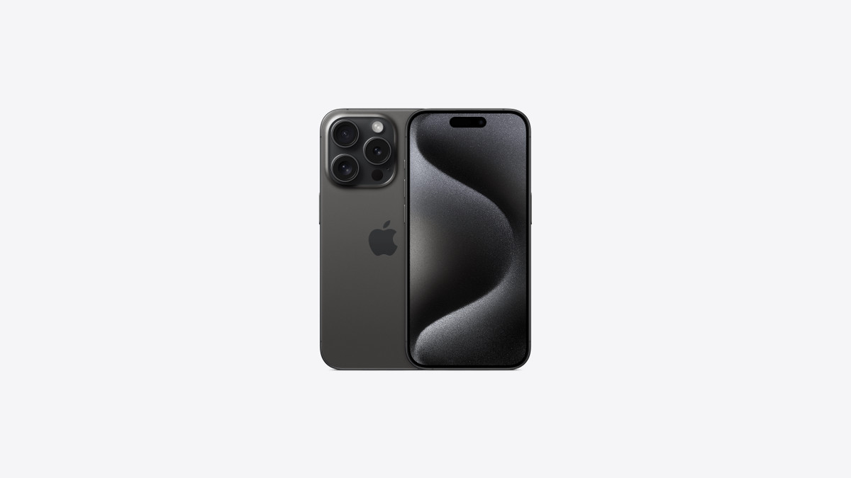 iPhone 15 Pro na cor Titânio Preto