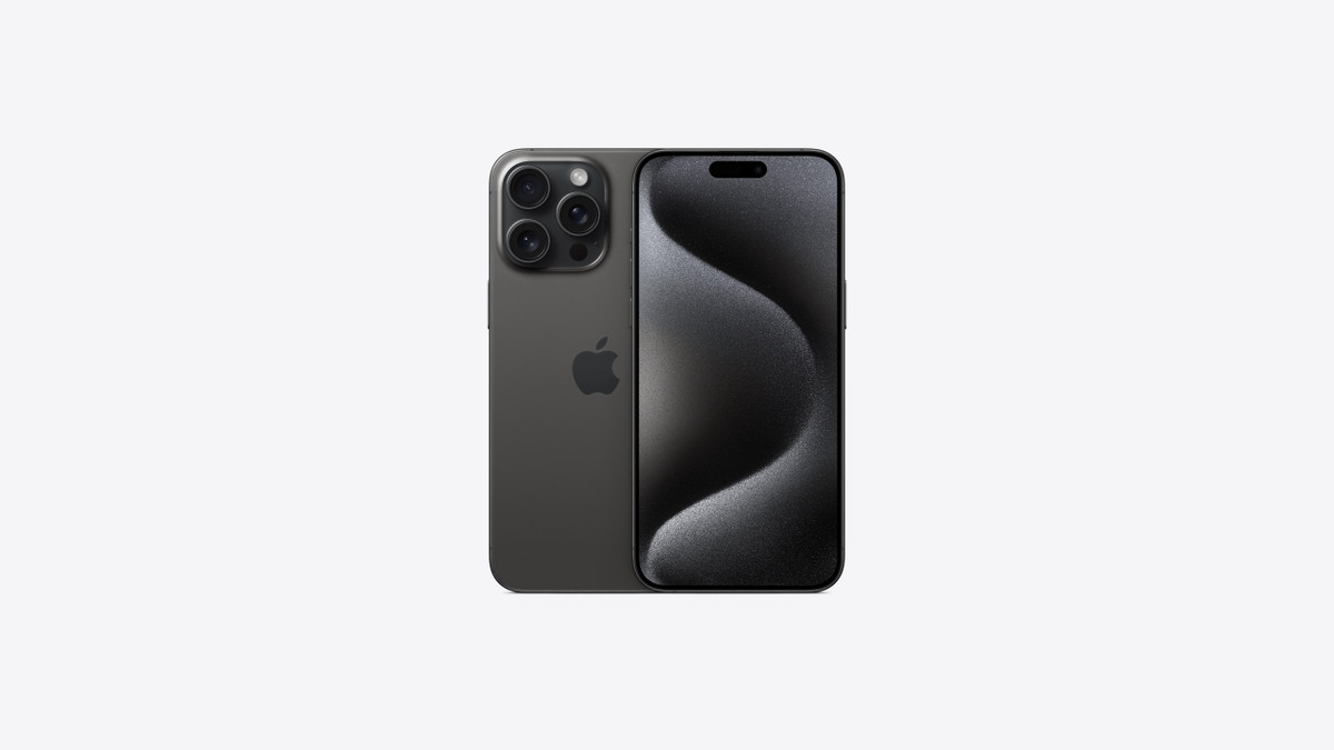 iPhone 15 Pro Max na cor Titânio Preto