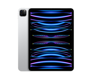 銀色 iPad Pro 11 吋的正面與背面。