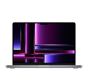 MacBook Pro 14 吋，太空灰色。